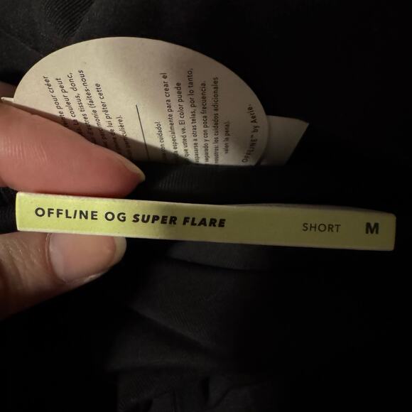 OFFLINE by Aerie OG Super Flare Leggings Black High Rise Size Short Medium NWT - Picture 7 of 8